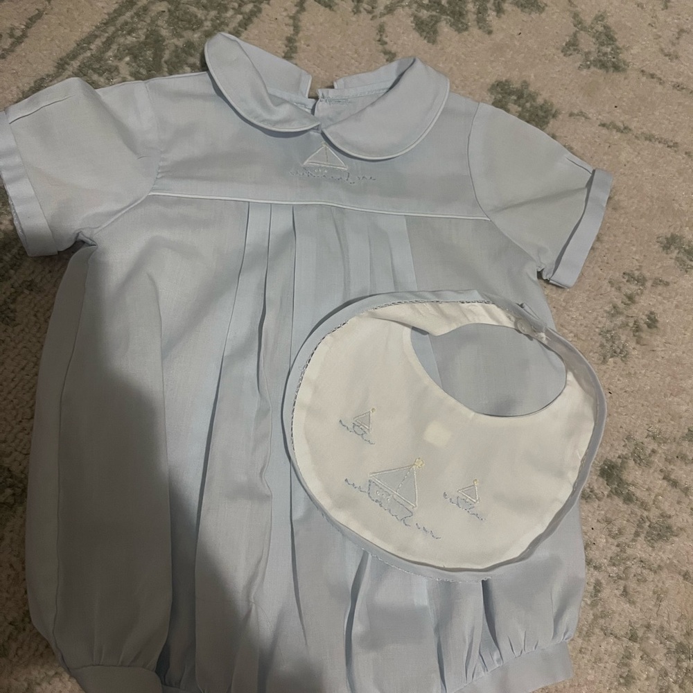 Petit Ami Romper and Bib Set